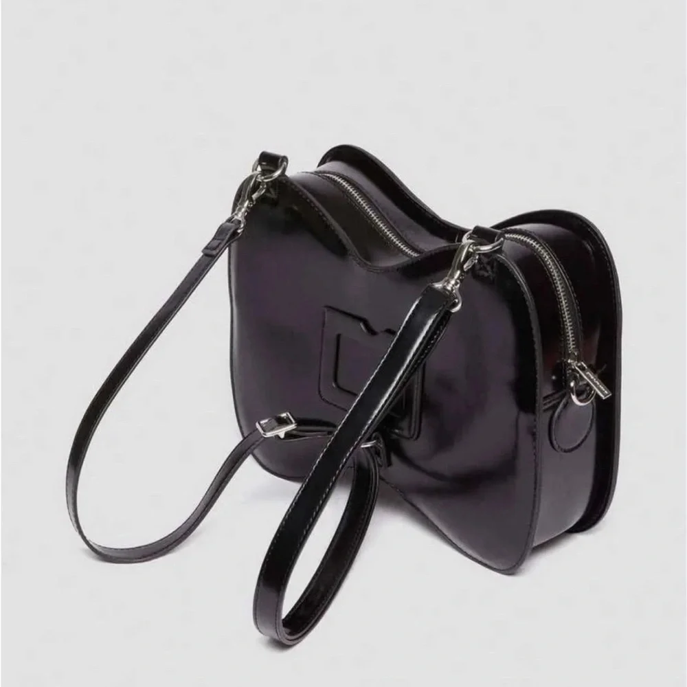 🖤🔥Dr Martens Black Vegan Leather Large Backpack Shoulder Bag Love Bow Crossbody